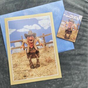 NOS Chris Hammack Southwestern Cowboy Combo Greeting Card/Magnet Leanin Tree VTG
